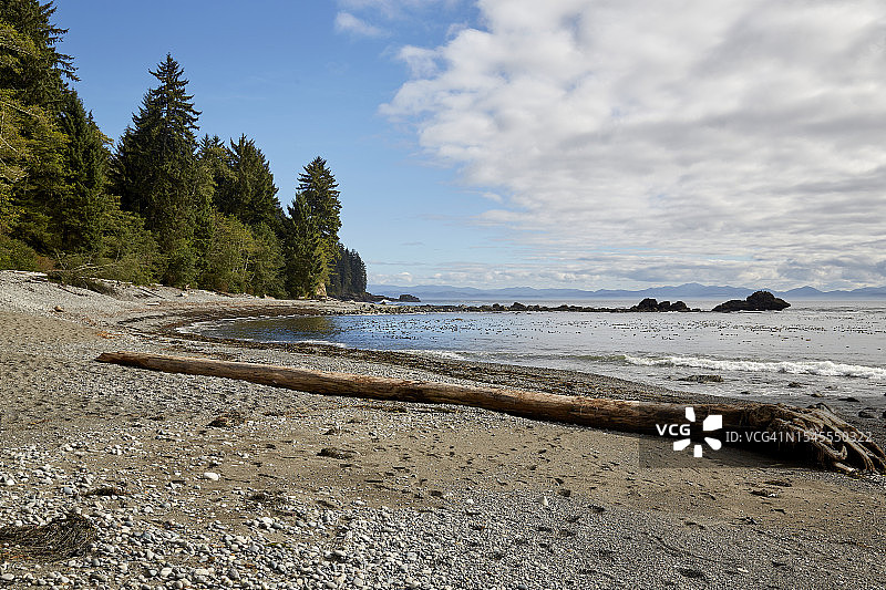 加拿大温哥华岛胡安·德·富卡步道上的松布里奥海滩图片素材