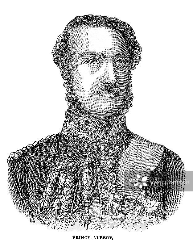 萨克森-科堡-哥达的阿尔伯特亲王肖像图片素材
