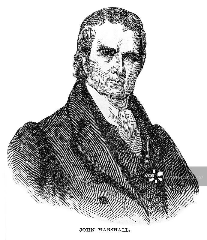 美国前首席大法官约翰·马歇尔肖像图片素材