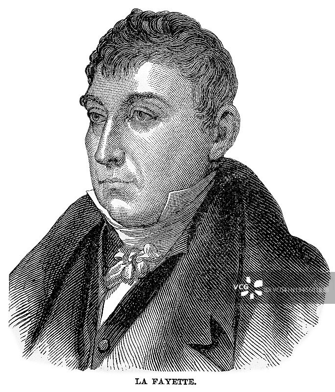 拉法耶特侯爵的肖像图片素材