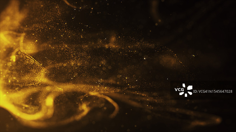 模糊发光的金色粒子图片素材