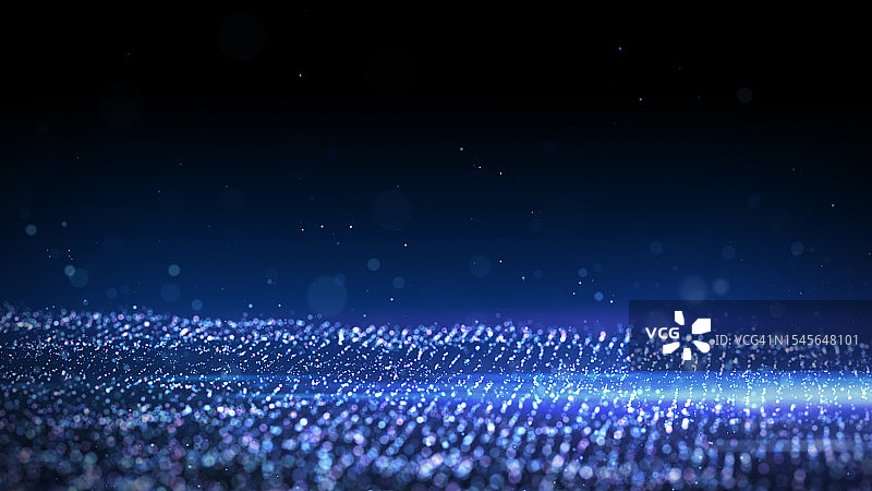 蓝色模糊数字粒子背景图片素材