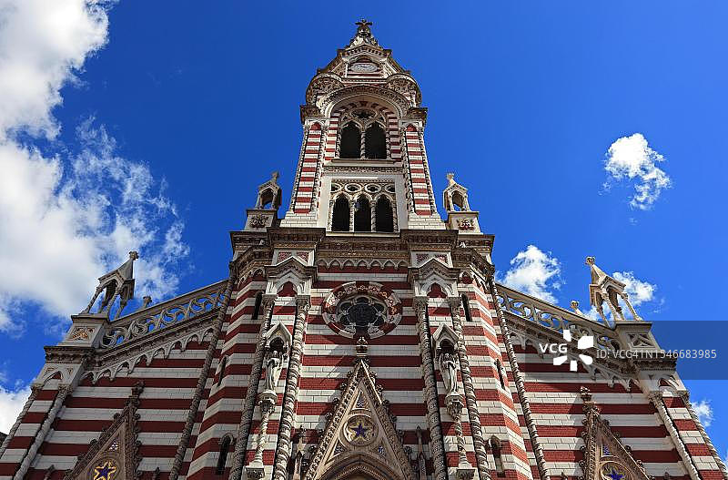 哥伦比亚共和国昆迪纳马卡省波哥大市坎德拉里亚区卡门圣母教堂图片素材