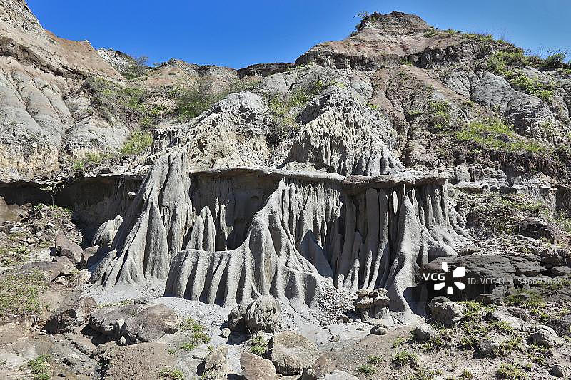 哥伦比亚Huila省Tatacoa沙漠的Rio Magdalena山谷景观图片素材