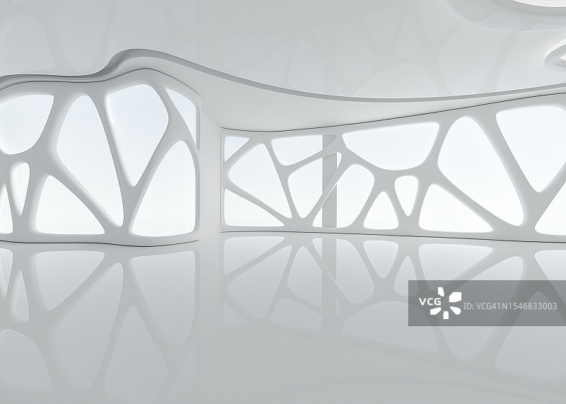 未来感的空房间图片素材