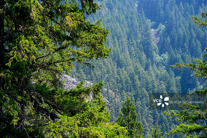 华盛顿州北美喀斯喀特国家公园迪亚布洛湖步道图片素材