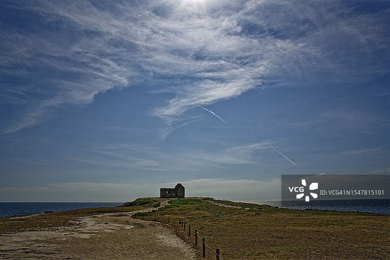 废弃的房屋，位于基伯龙半岛图片素材