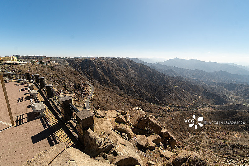 从沙特阿拉伯艾卜哈市看到的景色图片素材