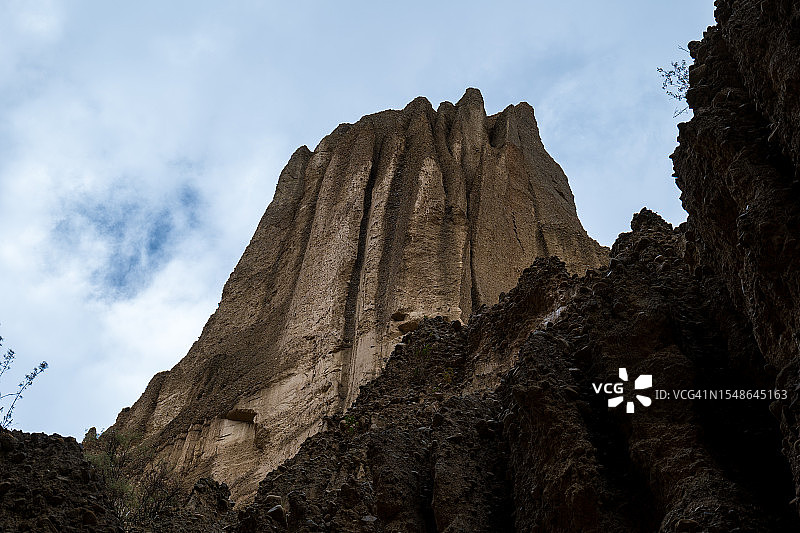 阿尼马斯山谷（灵魂谷）的灰色棕色平顶砂岩山图片素材