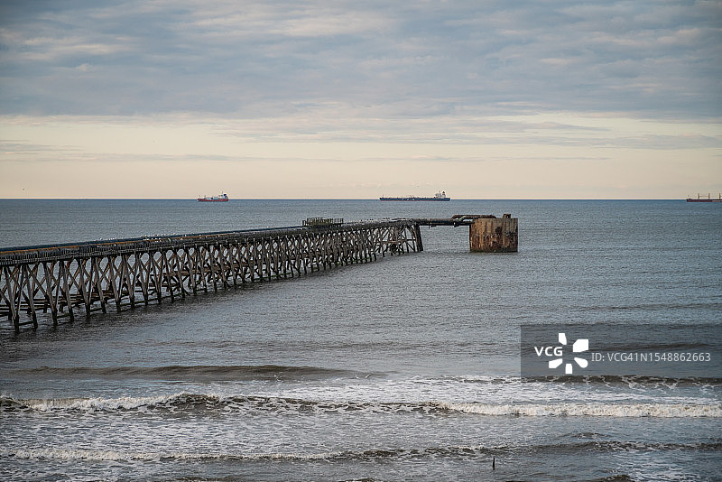 英格兰东北海岸的斯蒂特利海滩图片素材