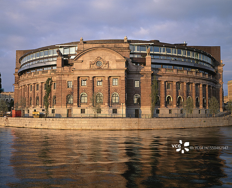 斯德哥尔摩的瑞典议会大厦图片素材