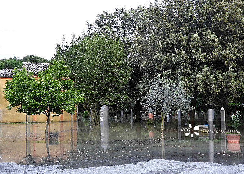 洪水淹没区域图片素材
