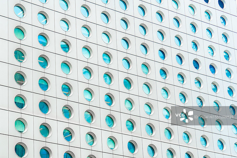 香港现代玻璃建筑特写图片素材