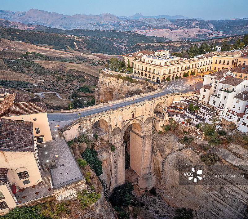 西班牙隆达鸟瞰图片素材