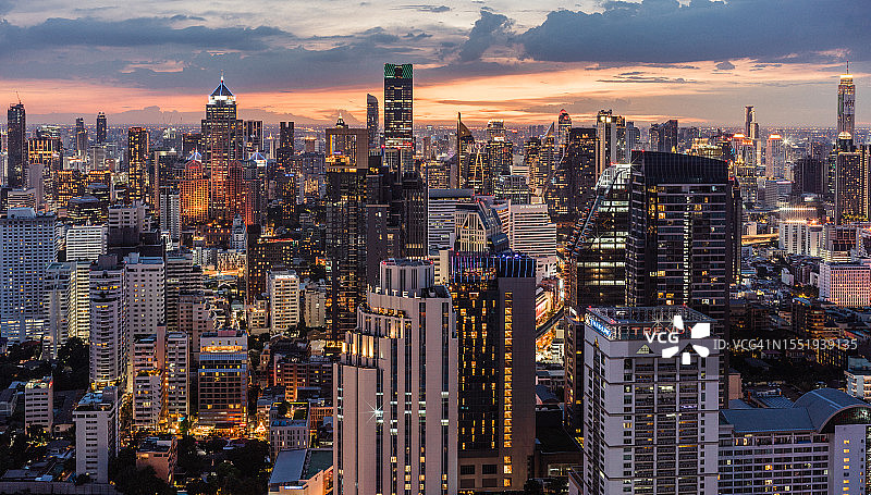 曼谷城市天际线图片素材