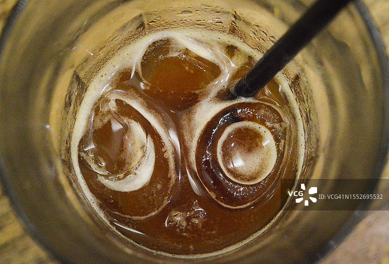 冰咖啡特写镜头图片素材