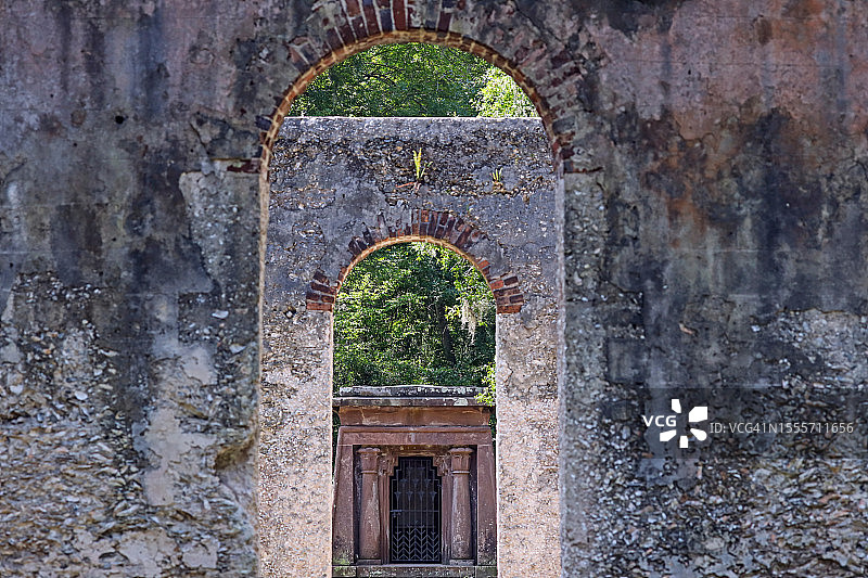 虎斑墙壁 - 安逸教堂遗址图片素材