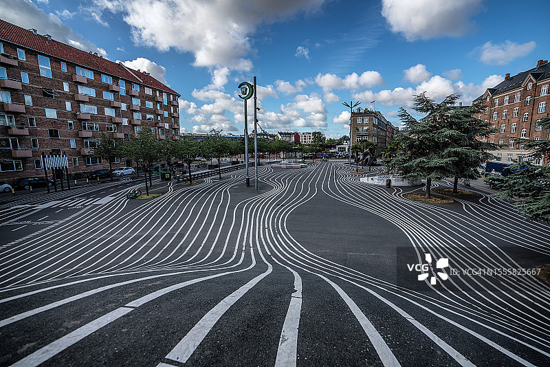 丹麦哥本哈根超级线性公园广角图片素材