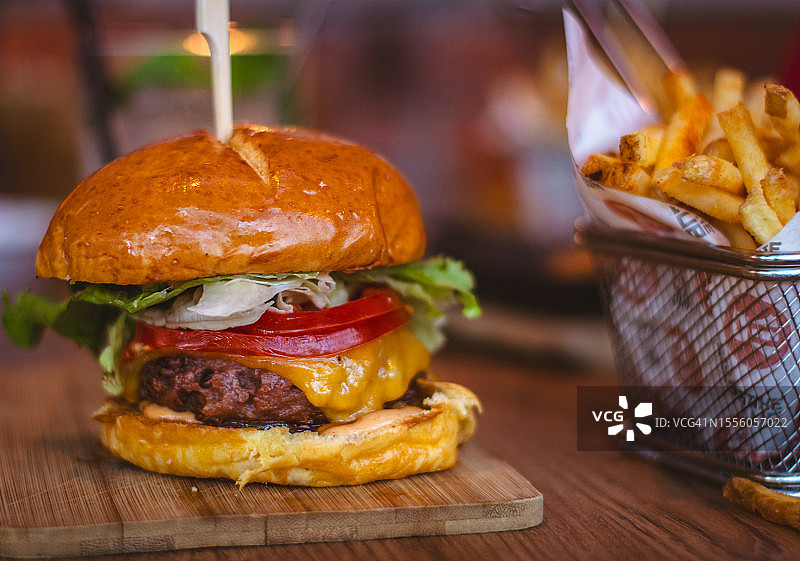 蔬菜汉堡特写图片素材