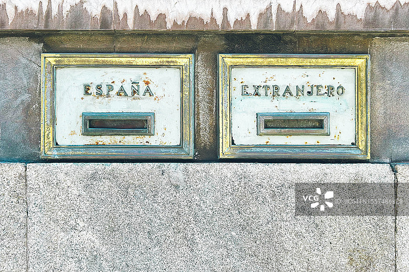 西班牙的旧邮箱图片素材