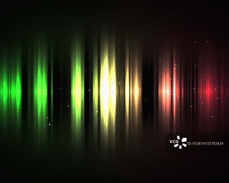 黑暗中的绿红灯光图片素材