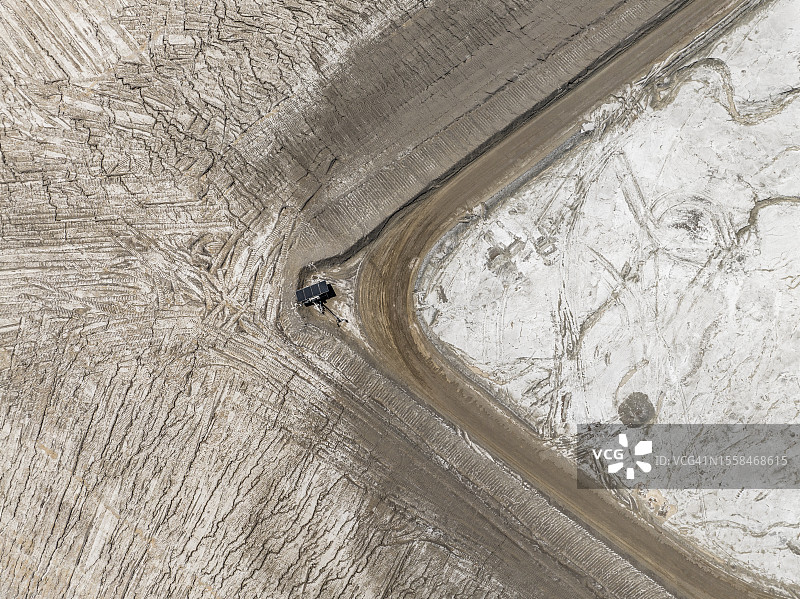 澳大利亚西部的干涸矿坑鸟瞰图图片素材