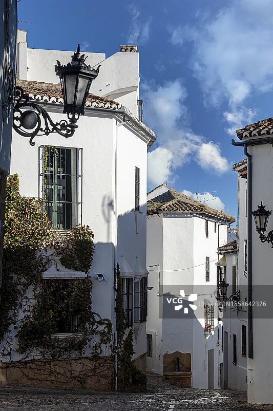 西班牙安达卢西亚龙达古镇街道图片素材