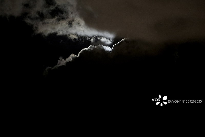 乌云背后的明亮月光图片素材