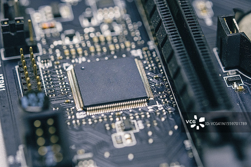 电脑芯片的特写图片素材