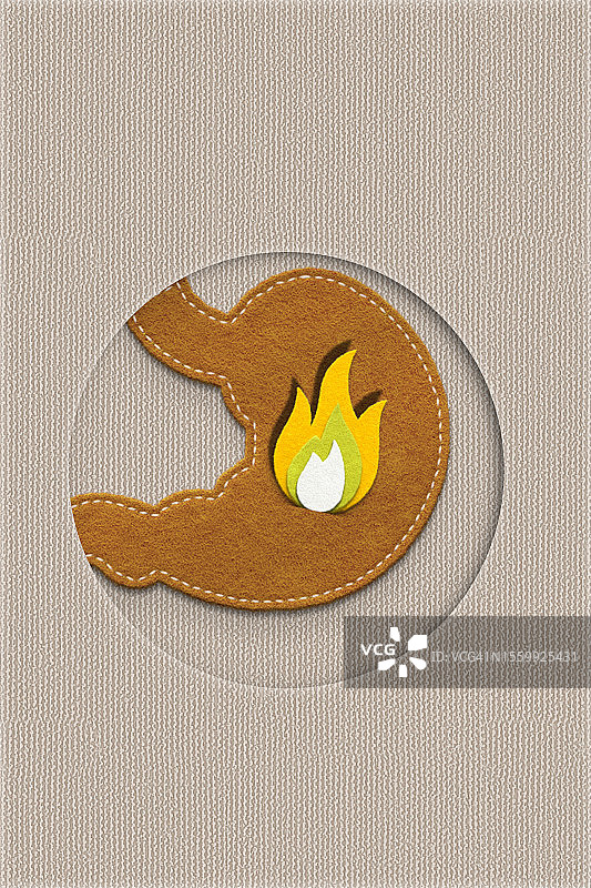 胃灼热，胃食管反流图片素材