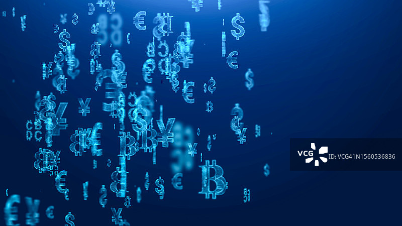 赛博空间中的货币数字未来抽象背景图片素材