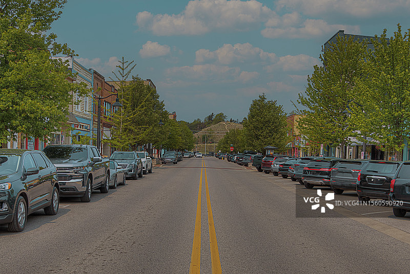 密歇根州大黑文华盛顿大道图片素材