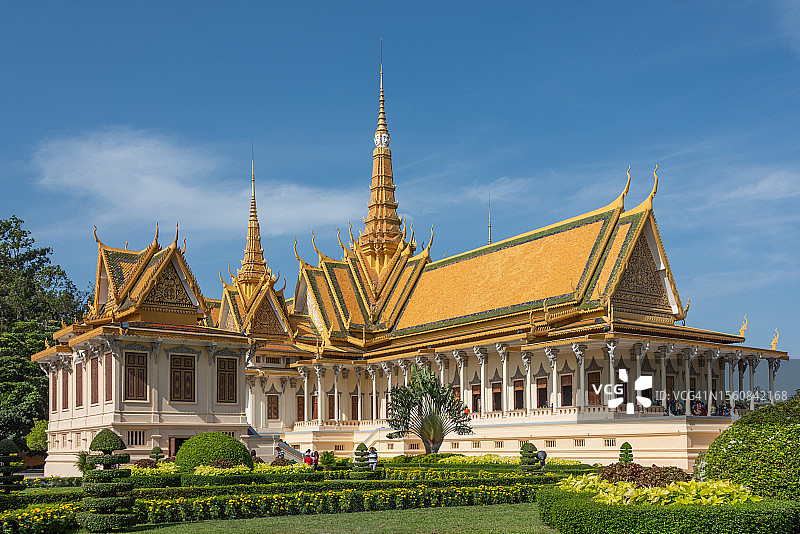 柬埔寨金边皇家宫殿王位厅图片素材