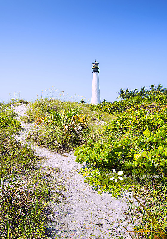 佛罗里达州比斯坎湾的佛罗里达角灯塔图片素材