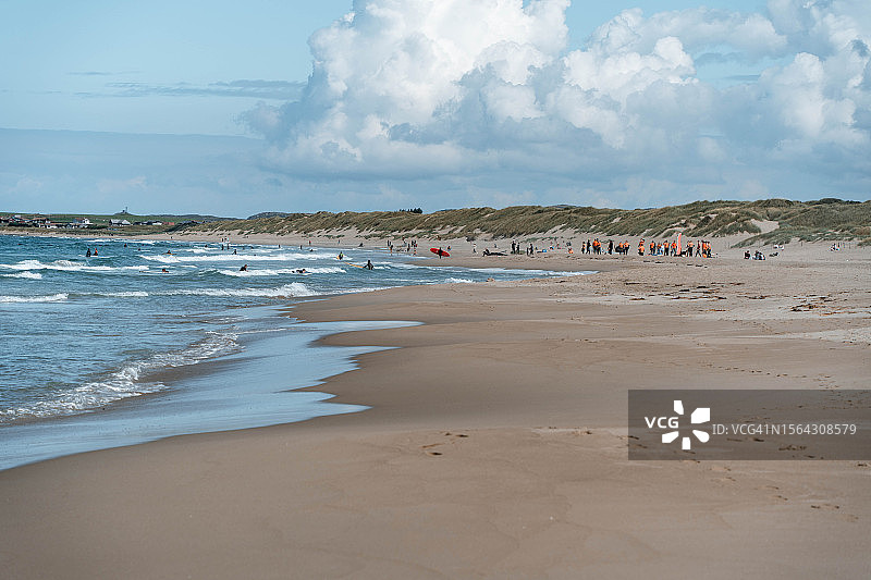 博雷海滩：挪威西部热门海滩图片素材