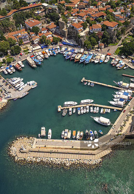 土耳其安塔利亚港（卡莱伊奇）鸟瞰图图片素材