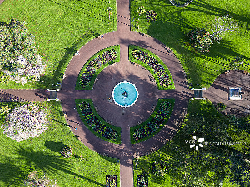 奥克兰艾伯特公园俯视图图片素材