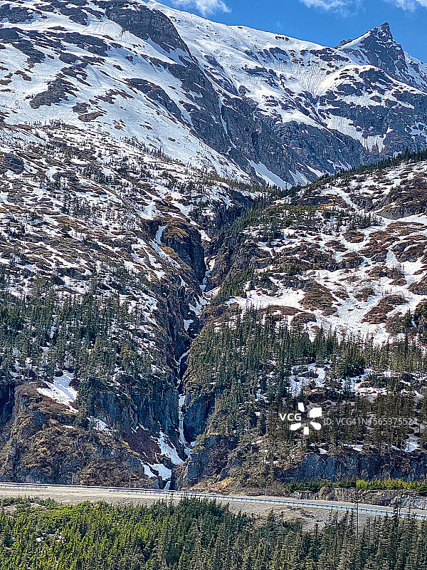 斯卡圭附近的构造板块断层图片素材