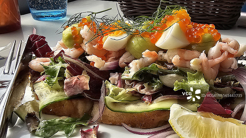 海鲜吐司图片素材