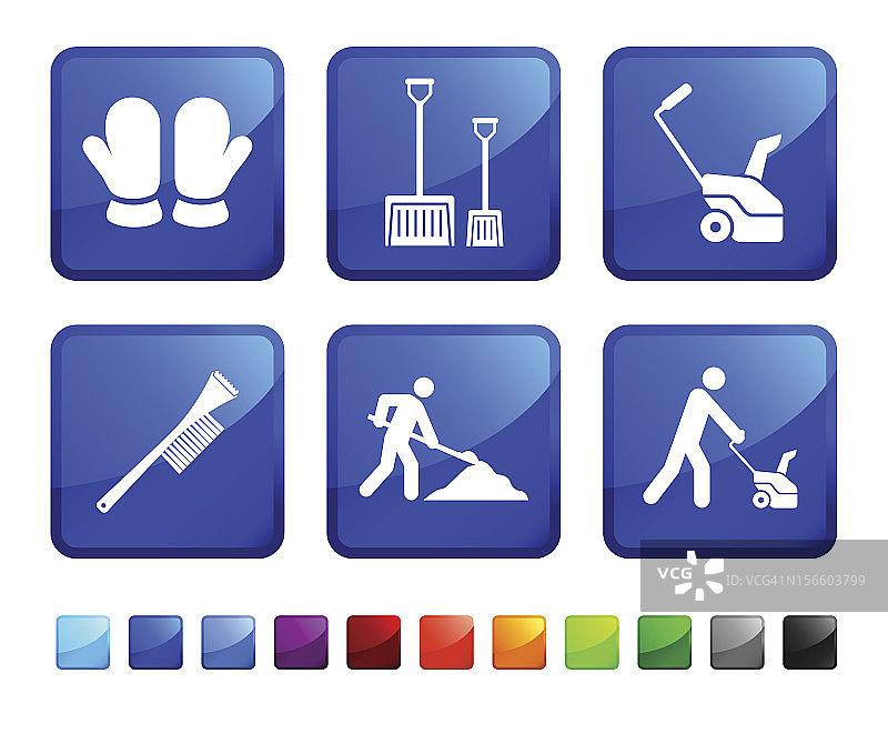 冬季安全清理图标集图片素材