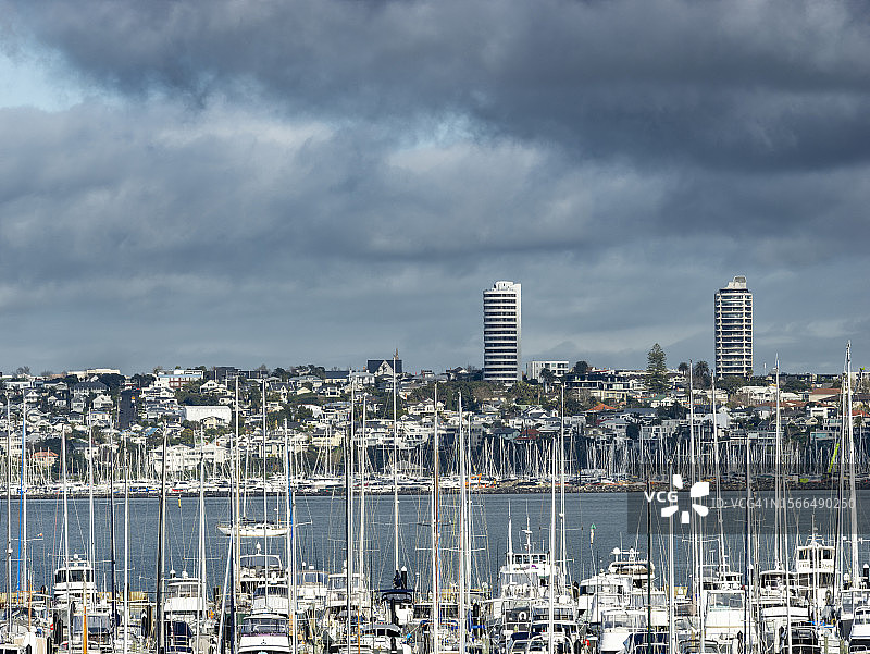 新西兰奥克兰市贝斯沃特码头图片素材