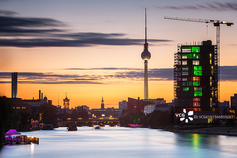 柏林天际线与电视塔图片素材