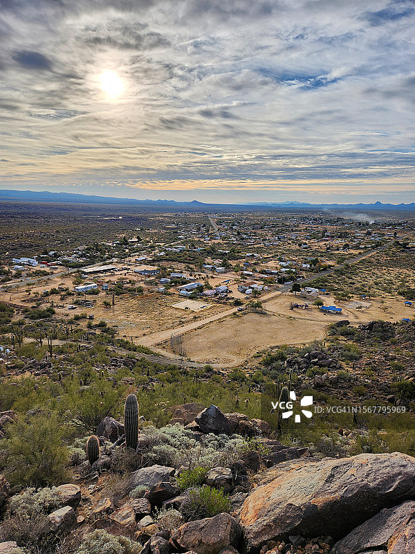 美国亚瓦派县日落时分高空景观图片素材