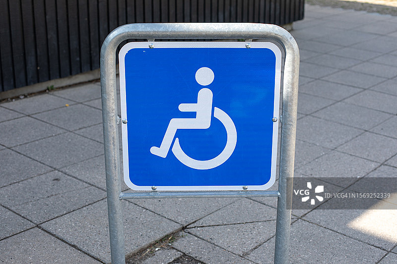 残疾人停车位标志图片素材
