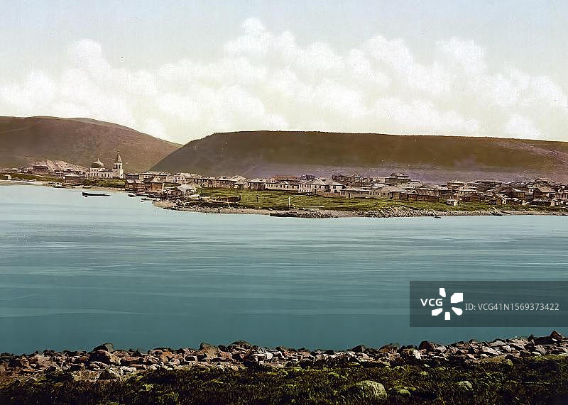 1890年俄罗斯科拉半岛历史照片（数字化增强）图片素材