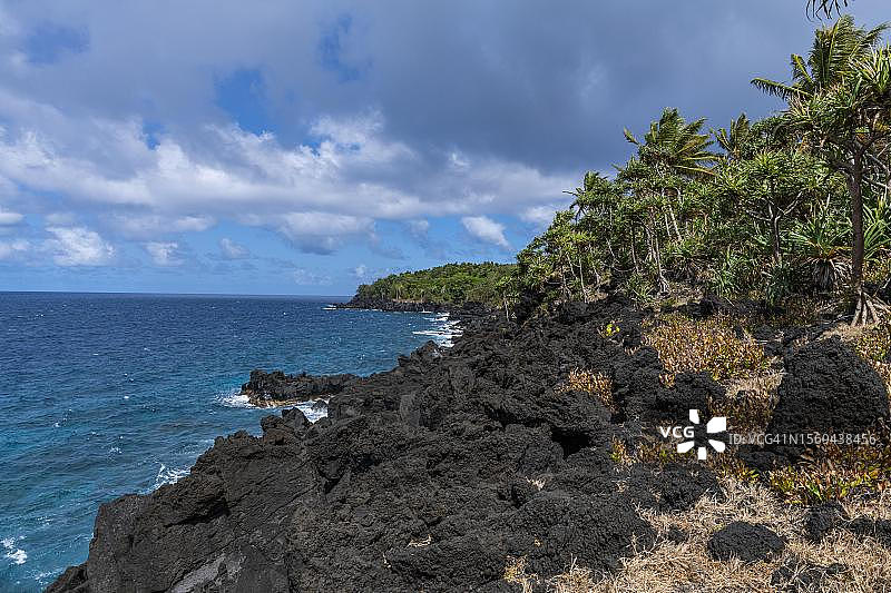斐济塔韦乌尼岛南太平洋的火山南部海岸图片素材