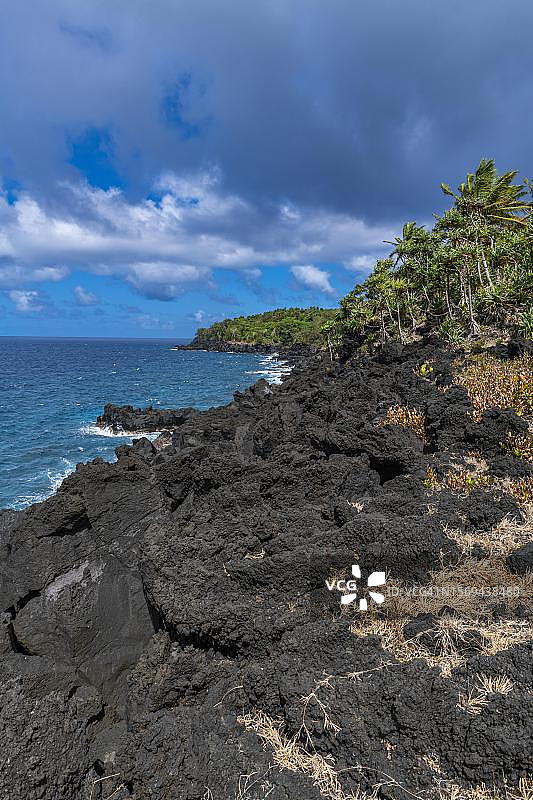 斐济塔韦乌尼岛南太平洋的火山南部海岸图片素材