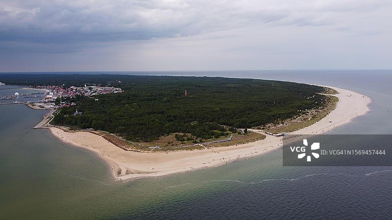 波兰海尔镇鸟瞰照片图片素材