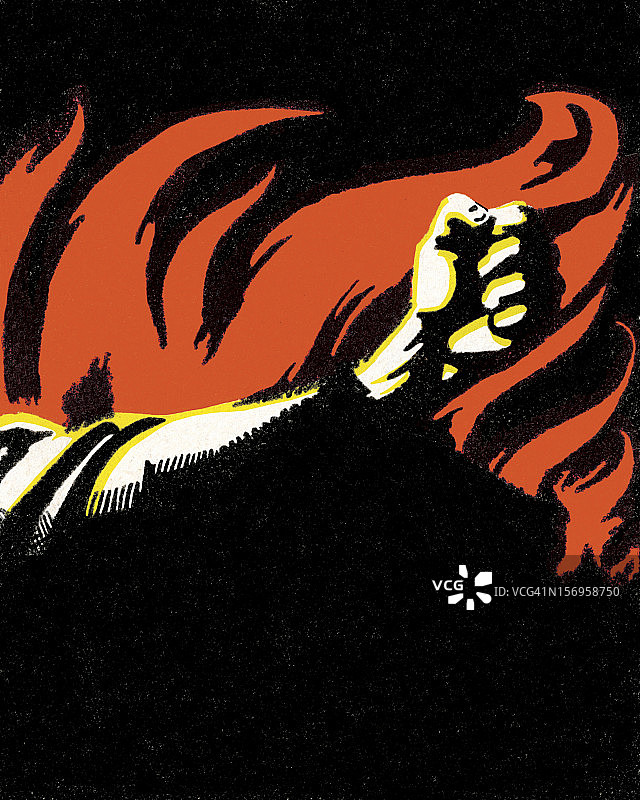 火焰与拳头图片素材