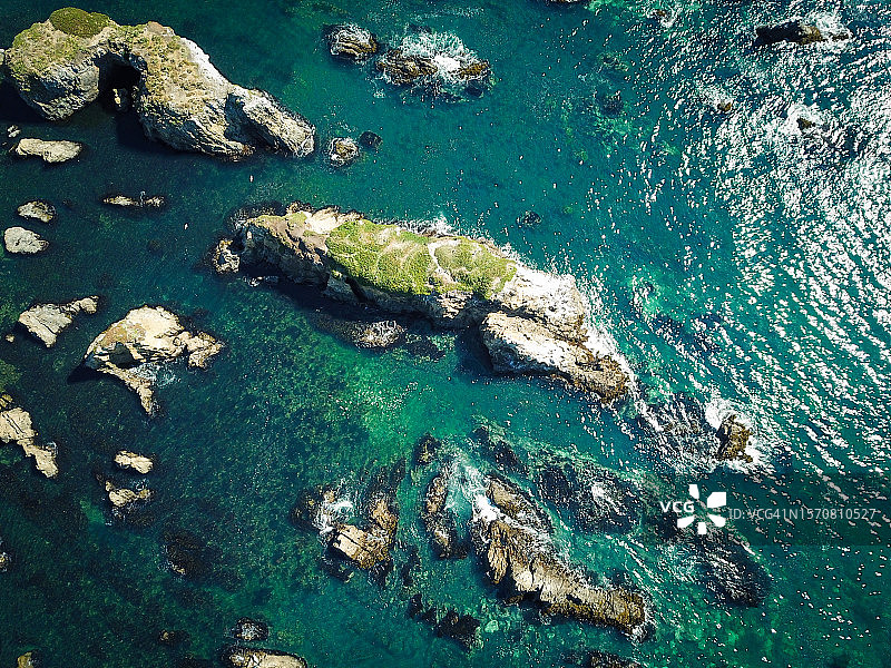 布拉格堡玻璃海滩鸟瞰图片素材